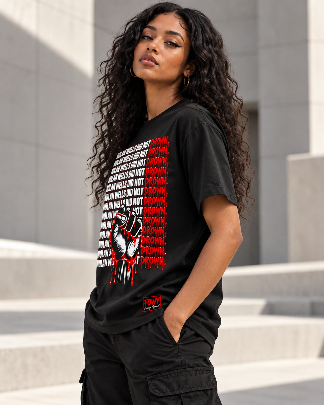 Nolan Wells Did Not Drown Statement Tee
