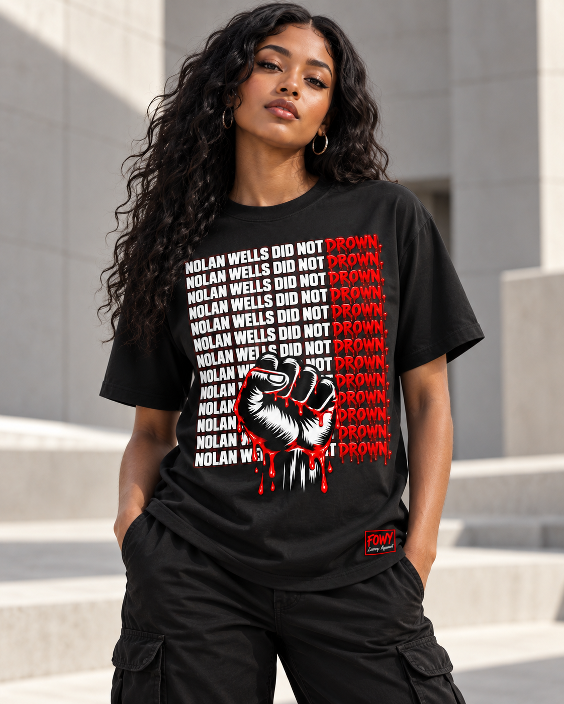 Nolan Wells Did Not Drown Statement Tee